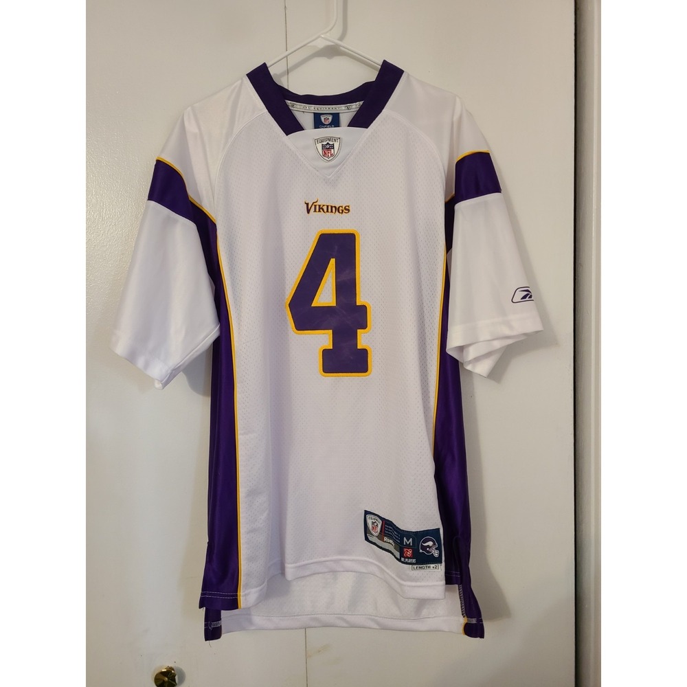 Brett Favre Reebok Minnesota Vikings Jersey White, Size M - Men's